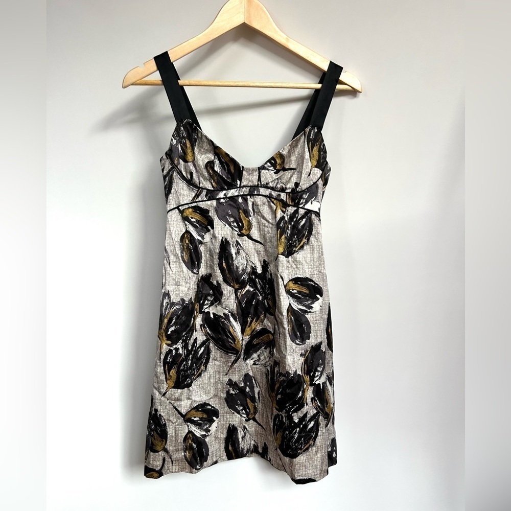 Rebecca Taylor 100% silk  print  Dress bustier
